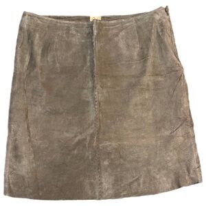 Vintage Caslon Suede Skirt Women’s Size 14W Tan Brown Leather